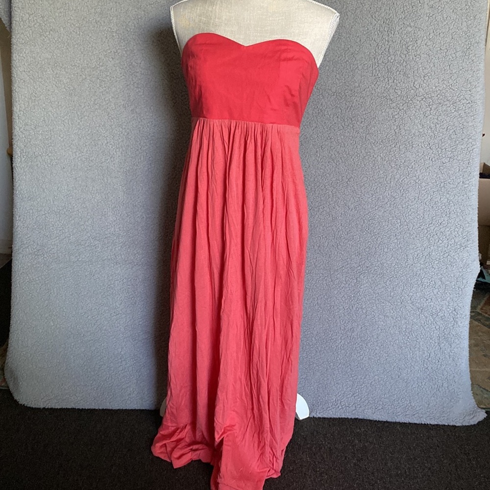 O New York & Company Women's Strapless Maxi Dress Size 4 Barbiecore Minima…